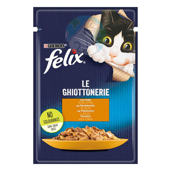 پوچ گربه فیله مرغ 80گرمی Felix